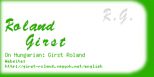 roland girst business card
